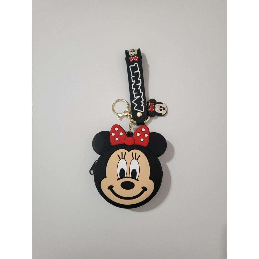 Disney‎ Minnie Mouse Keychain Silicone Small Coin Purse Keychain